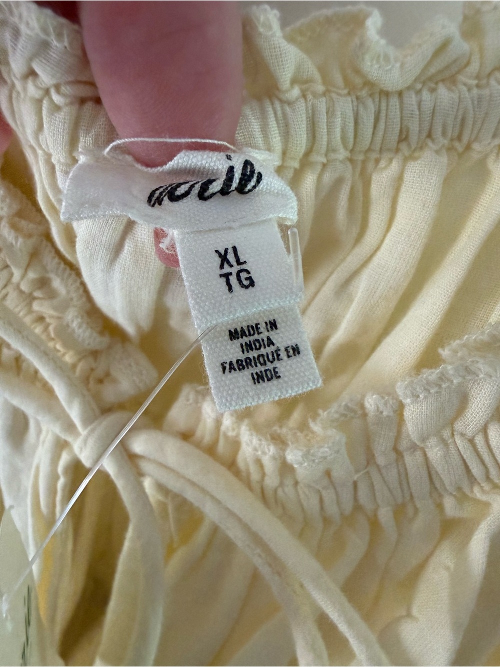 aerie Pale Yellow Ruffle Tie-Front Women's Camisole - Picture 2 of 2